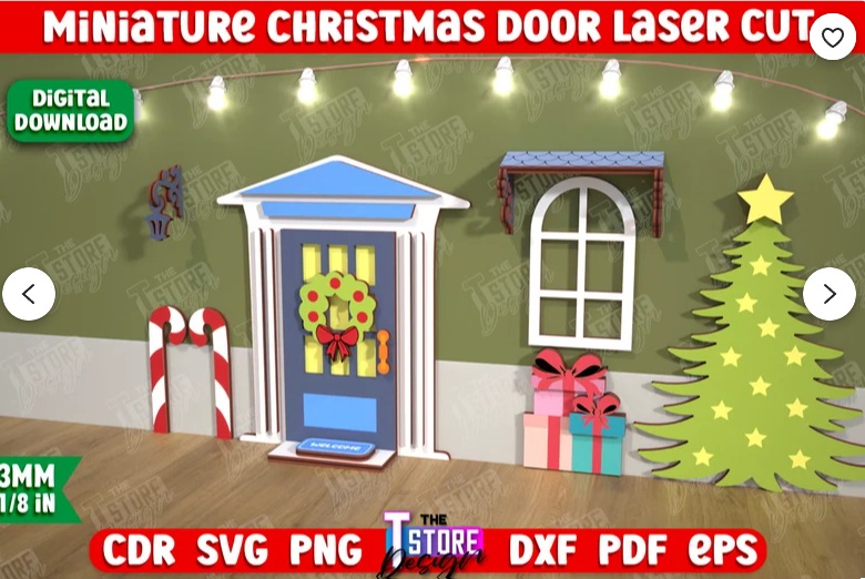 Paquete de puertas navideñas en miniatura - Imagen 5