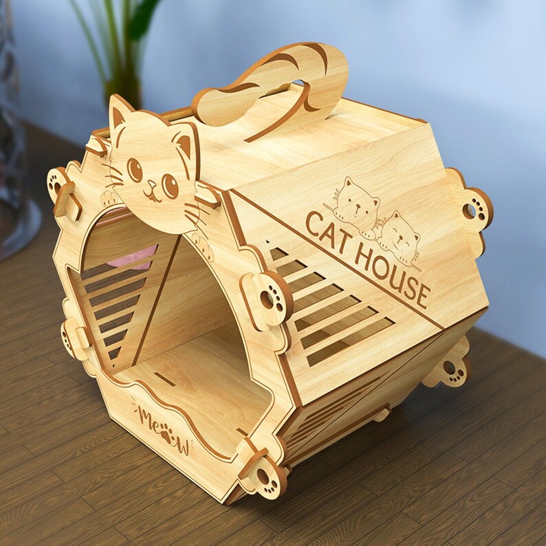 Casa hexagonal para gatos - Imagen 2