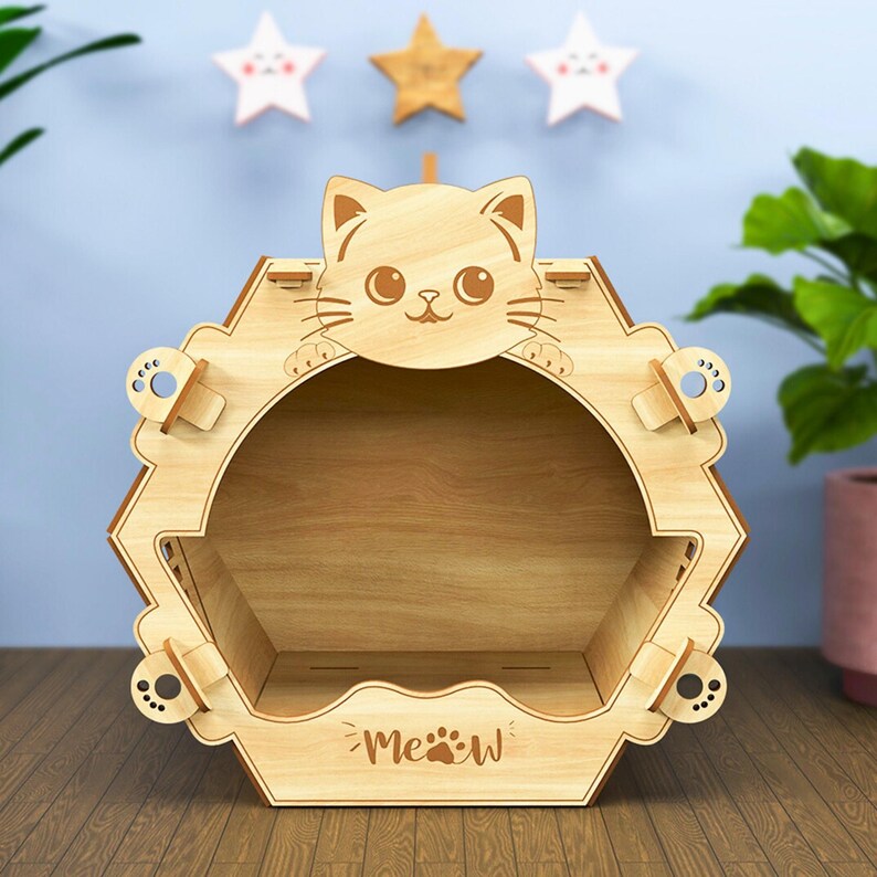 Casa hexagonal para gatos - Imagen 5