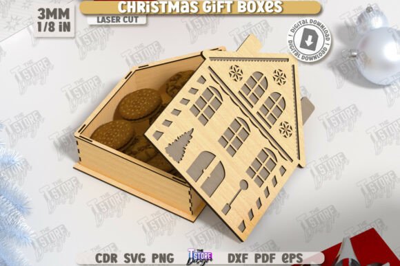 Paquete de cajas de regalo navideñas - Imagen 2