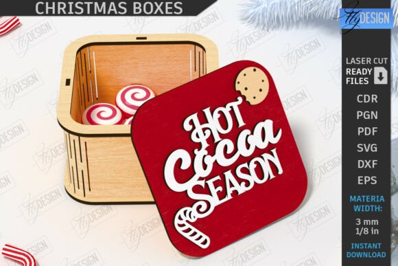Paquete de cajas de regalo navideñas - Imagen 3