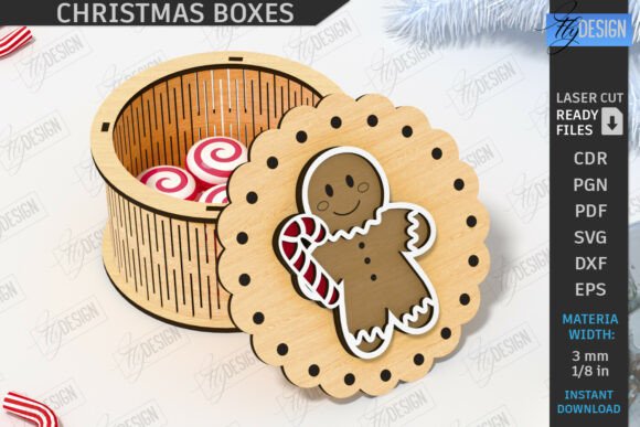 Paquete de cajas de regalo navideñas - Imagen 5