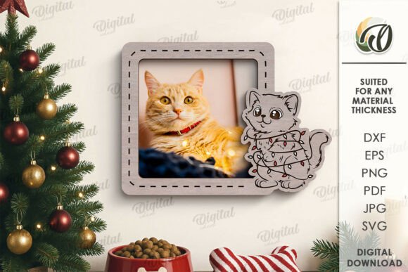 Paquete de marcos de fotos navideños para mascotas - Imagen 10