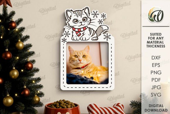 Paquete de marcos de fotos navideños para mascotas - Imagen 2