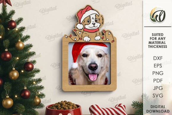 Paquete de marcos de fotos navideños para mascotas - Imagen 3