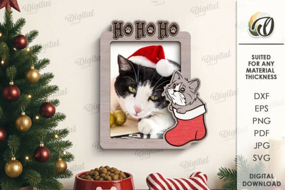 Paquete de marcos de fotos navideños para mascotas - Imagen 4