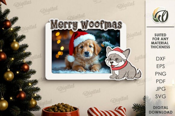 Paquete de marcos de fotos navideños para mascotas - Imagen 5
