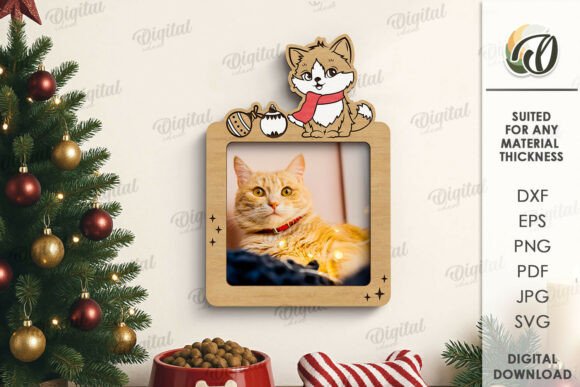 Paquete de marcos de fotos navideños para mascotas - Imagen 6