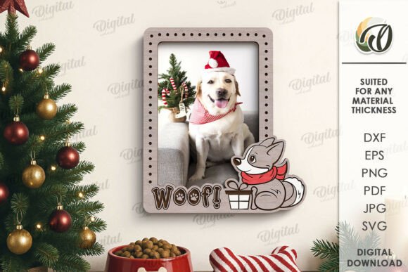 Paquete de marcos de fotos navideños para mascotas - Imagen 7