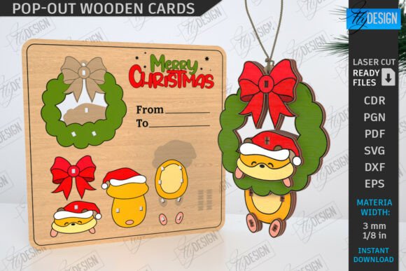 Paquete de tarjetas navideñas desplegables - Imagen 2
