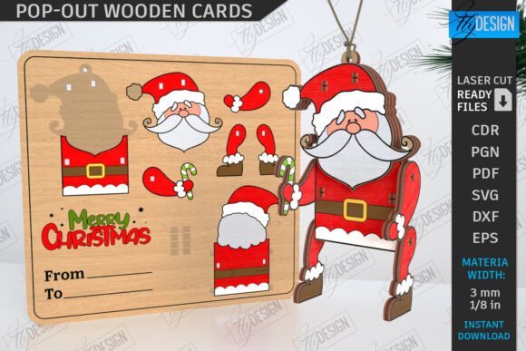 Paquete de tarjetas navideñas desplegables - Imagen 3