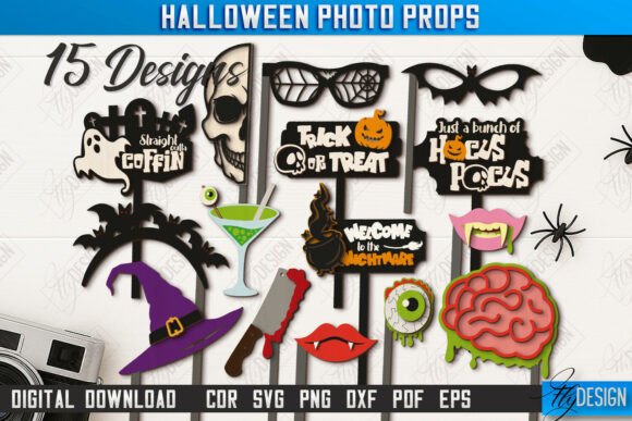 Paquete de accesorios fotográficos de Halloween