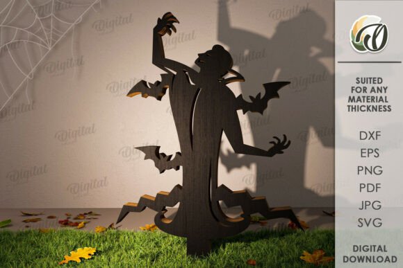 Paquete de decoraciones de sombras para exteriores de Halloween - Imagen 2