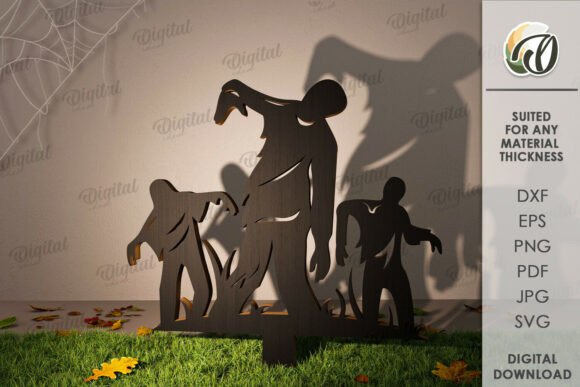 Paquete de decoraciones de sombras para exteriores de Halloween - Imagen 4