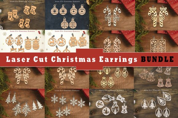 Paquete de pendientes navideños