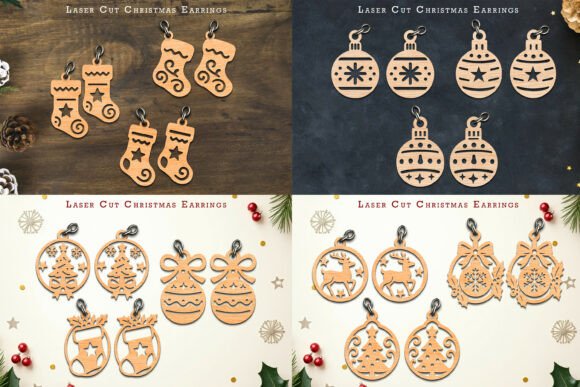 Paquete de pendientes navideños - Imagen 5