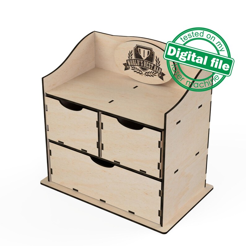 Pequeña cómoda de madera Almacenamiento de cajas