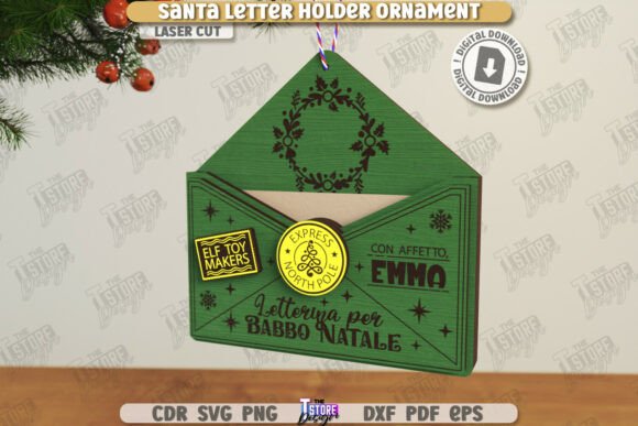 Paquete de adornos portacartas de Papá Noel - Imagen 5