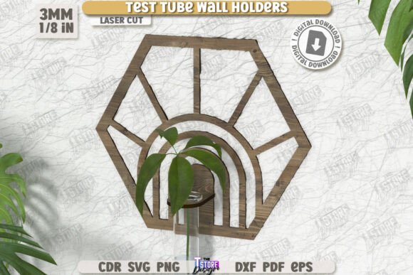 Paquete de soportes de pared para tubos de ensayo - Imagen 7