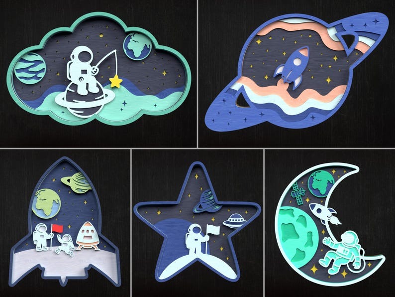 Paquete espacial en capas 3D