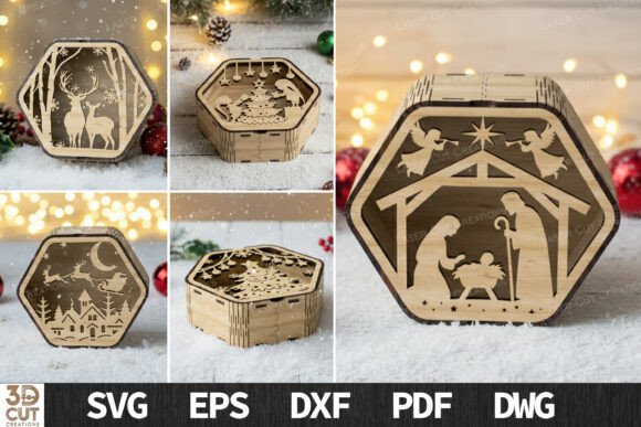 Paquete de cajas navideñas