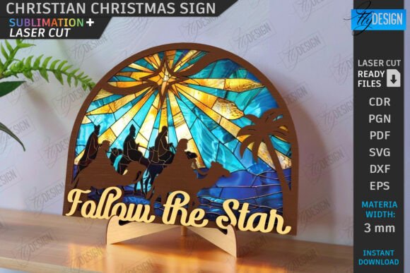 Set de letreros navideños cristianos - Imagen 3