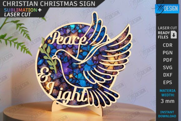 Set de letreros navideños cristianos - Imagen 5