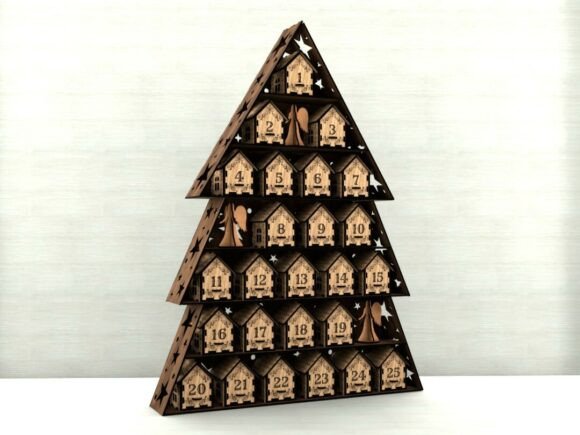 Calendario de Adviento de Navidad con forma de árbol - Imagen 10