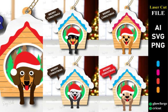 Paquete de perros navideños