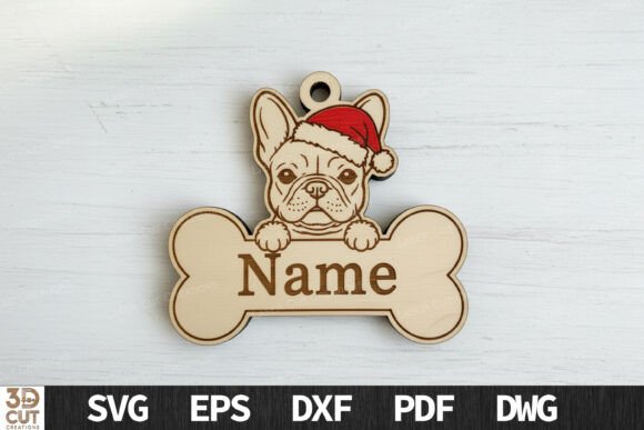 Paquete de adornos navideños de hueso de perro - Imagen 10