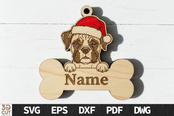 Paquete de adornos navideños de hueso de perro - Imagen 12