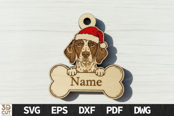 Paquete de adornos navideños de hueso de perro - Imagen 13