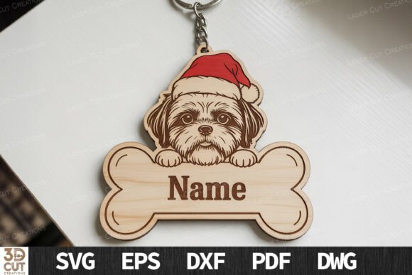 Paquete de adornos navideños de hueso de perro - Imagen 16