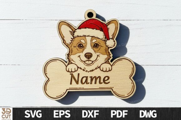 Paquete de adornos navideños de hueso de perro - Imagen 3
