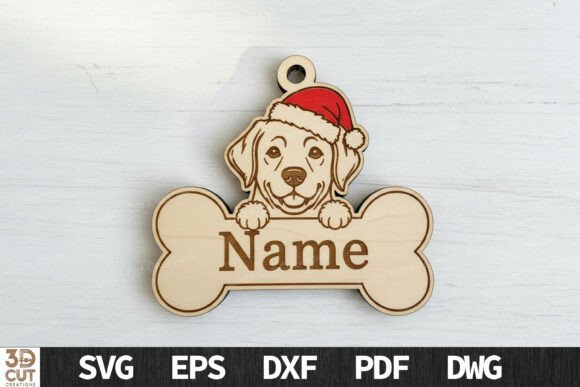 Paquete de adornos navideños de hueso de perro - Imagen 6