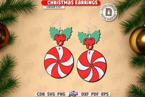 Paquete de pendientes navideños - Imagen 2