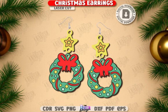 Paquete de pendientes navideños - Imagen 4