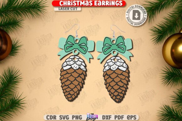 Paquete de pendientes navideños - Imagen 5