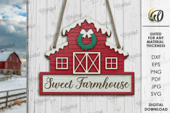 Paquete de letreros navideños de granja - Imagen 3