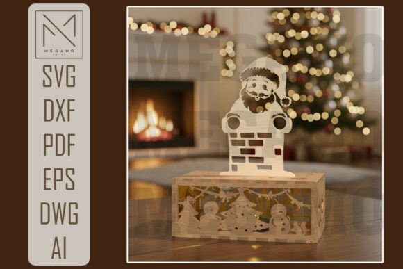 Paquete de caja de regalo navideña desplegable - Imagen 12