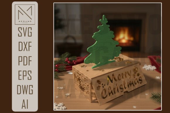 Paquete de caja de regalo navideña desplegable - Imagen 13