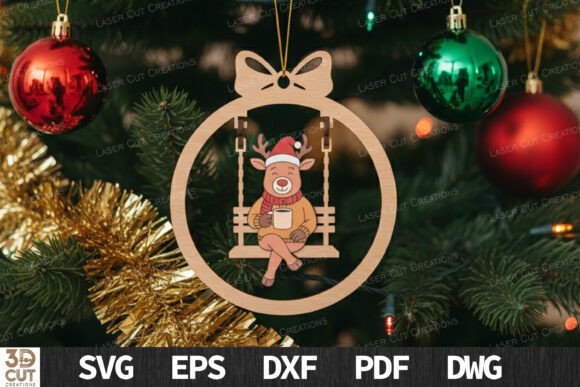 Paquete de adornos navideños con forma de columpio - Imagen 2