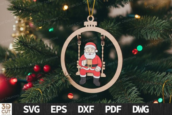 Paquete de adornos navideños con forma de columpio - Imagen 3