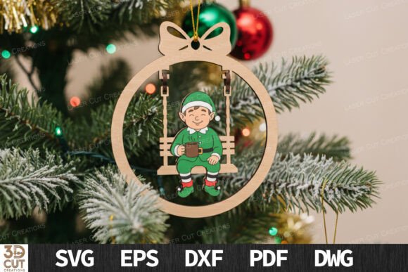 Paquete de adornos navideños con forma de columpio - Imagen 5