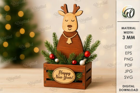 Paquete de cajas navideñas decorativas - Imagen 10