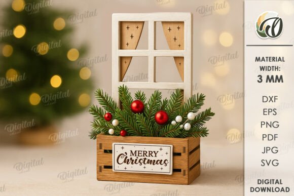 Paquete de cajas navideñas decorativas - Imagen 11