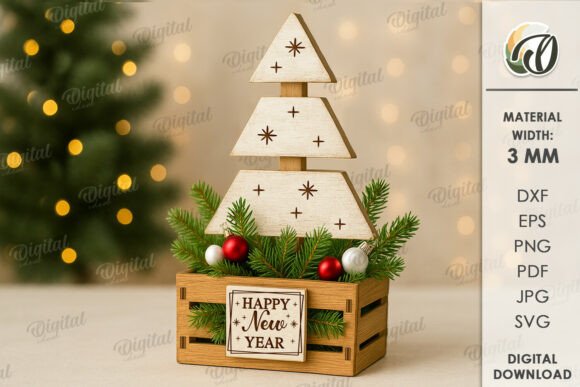 Paquete de cajas navideñas decorativas - Imagen 9