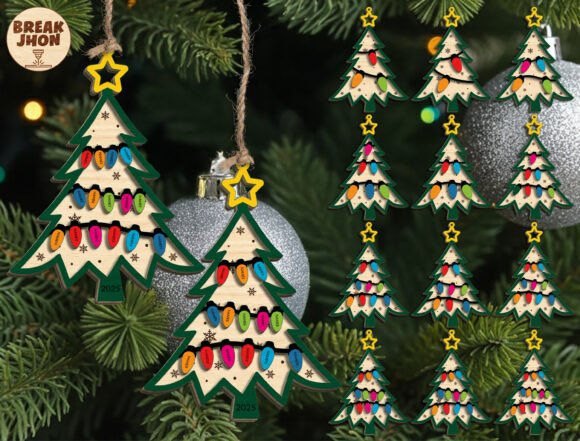 Adorno para árbol de Navidad con nombre de familia
