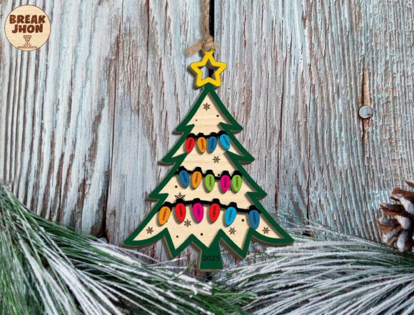 Adorno para árbol de Navidad con nombre de familia - Imagen 3
