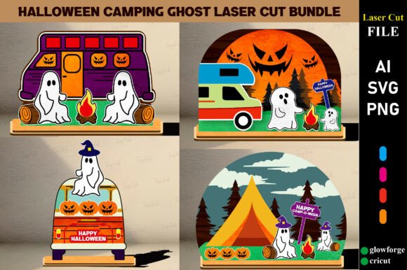 Paquete de fantasmas de campamento de Halloween